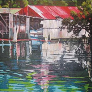 Boat Sheds, Hatea River, Whangarei-aotearoa-artist-kim-kerr