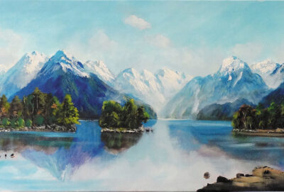 mountain scene-caley-hall-aotearoa-artist