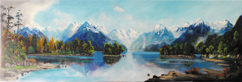 mountain scene-caley-hall-aotearoa-artist