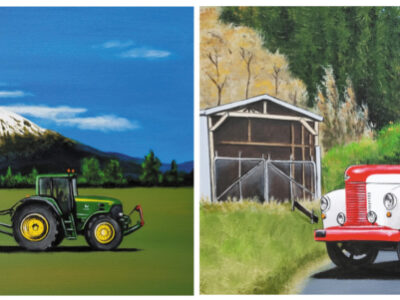 Truck wheel with reflection