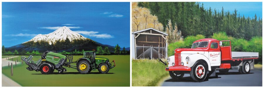 Truck wheel with reflection