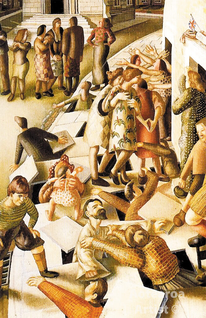 The Resurrection With The Raising Of Jairus's Daughter-sir-stanley-spencer-aotearoa-artist