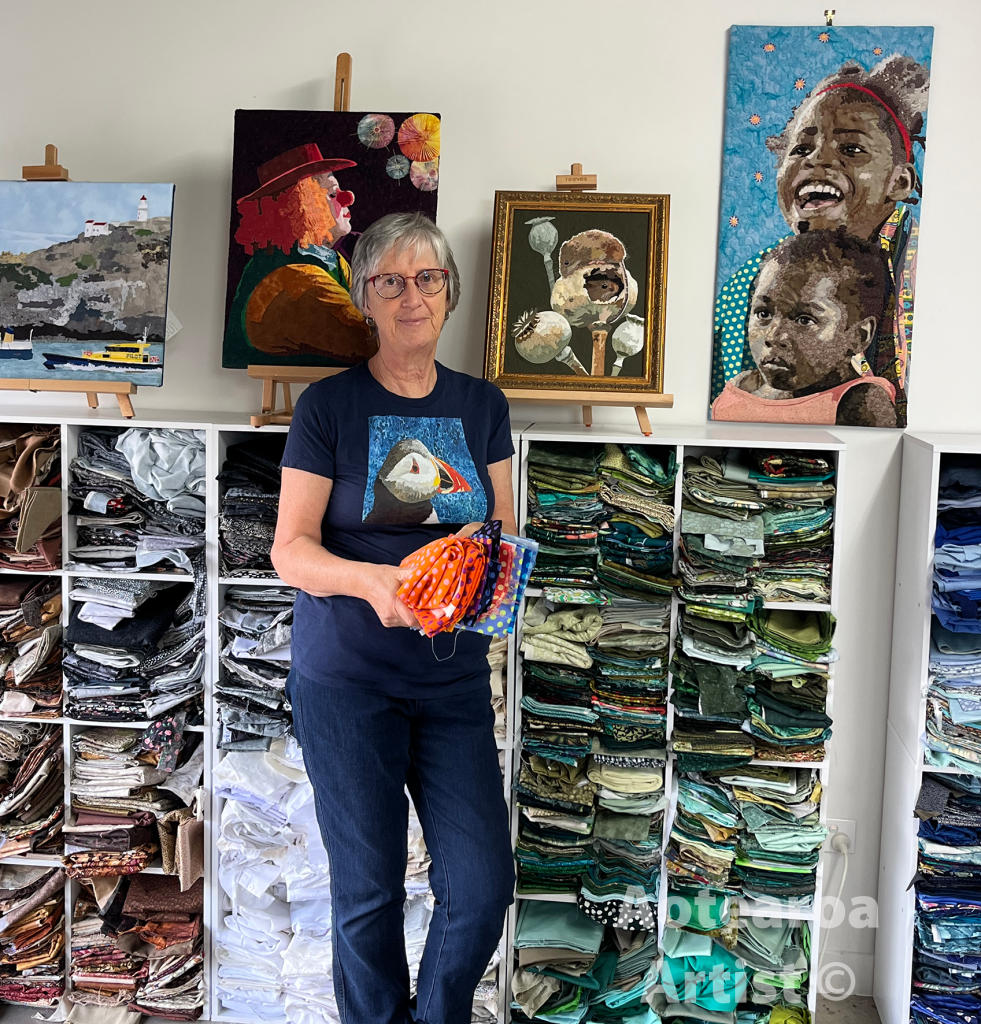 Mary in her studio-mary-jane-sneyd-aotearoa-artist